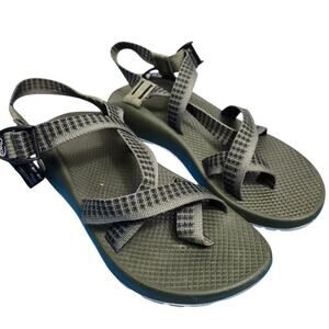Chaco Womens Z/2 Classic Dark Green Strap Hiking Sandals-size 10-